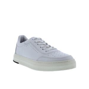 Zanzara Marcus Men White Sneaker Size 12 Luxury Leather Lace-Up Cushioned New